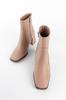 Women Modern Stylish Fashion Blunt Toe Side Zipper Brown Women's Boots