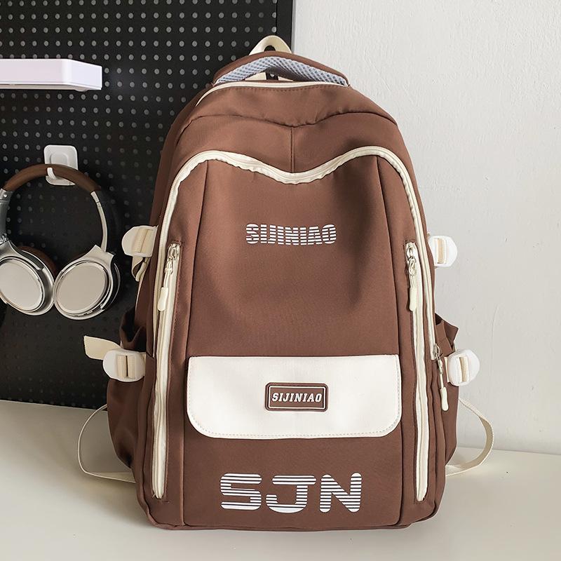 School Bag Children's Primary School Students Girls Junior High School Students College Students Male Color Matching Backpack Backpack