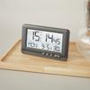 Time/Date/Week/Temperature Electronic Alarm Clock LCD Display Plastic Digital Alarm Clock 7 Languages 12/24 Hours