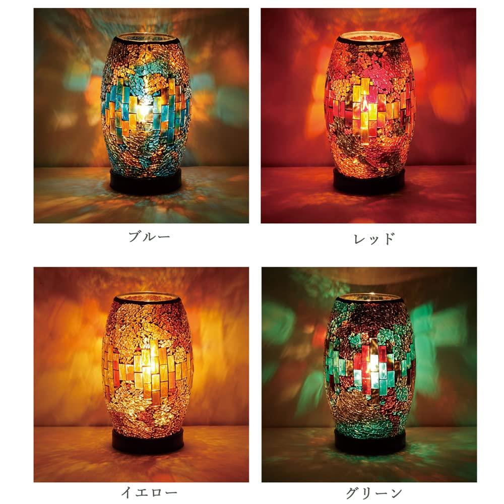 Ishiguro Mosaic Lamp, Klimt, Red, H21 x W13 x D13cm