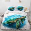 3D Print Red Blue Black Shark Whale Duvet Cover with Pillow Cover High Quality Soft Comforter Cover Bedding 100% Bamboo Fiber