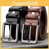 Genuine Leather Mens Belt With Pin Closure For Business Casual And Elderly Use