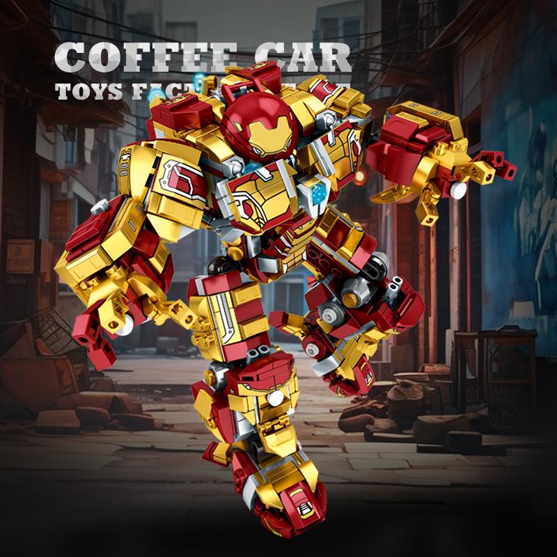 Non-Toxic Giant Robot Combat Armor Building Blocks Diy Kit Mecha Hero Moc Bricks 3D Model Action Figures Toy Adult Children Birthday Gifts