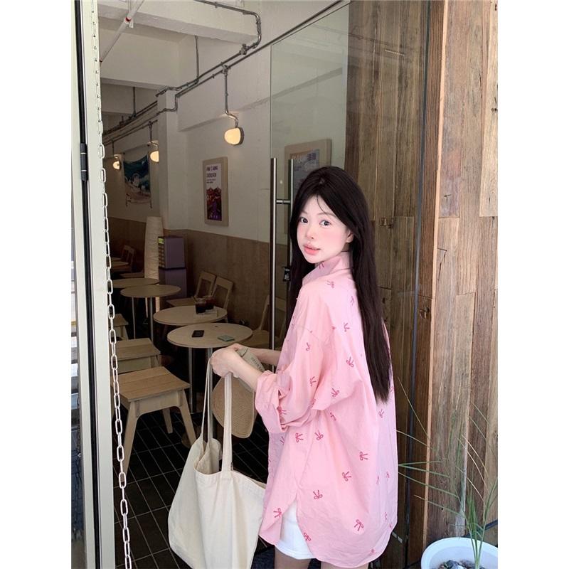 Printed Women's Shirt-fashionable Button Design-loose Casual Shirt