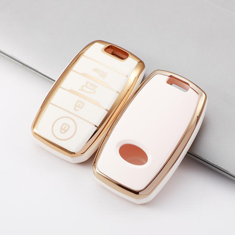 Fashion TPU Car Key Case FOB Cover for Kia Ceed Rio Rio5 Sportage R K3 KX3 K4 K5 Sorento Cerato Optima 2015 2016 2017 Keychain
