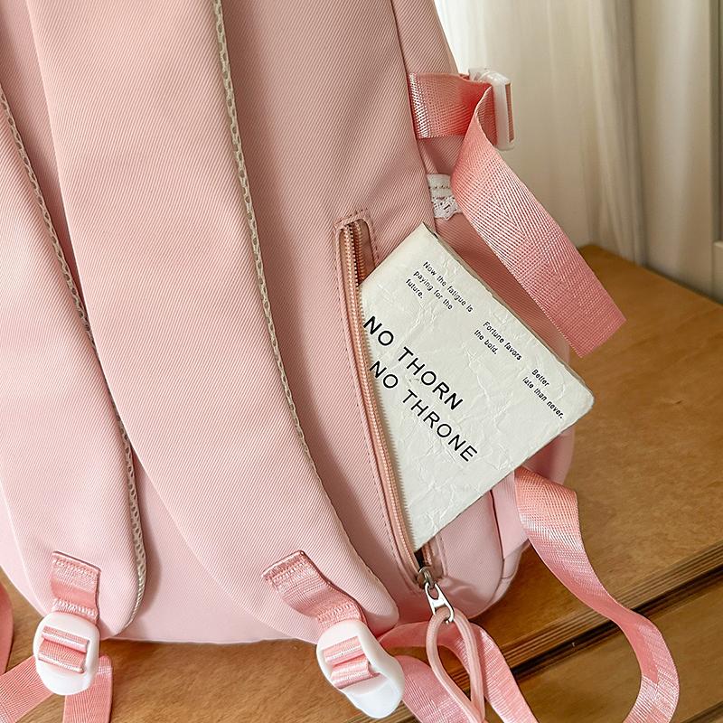 Rucsac Școlar Studențesc Stil Colegial Capacitate Mare Rucsac cu Compartimente Multiple pentru Fete cu Portofel pentru Monede