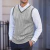 Men's  Leisure  Big Size  V-Neck  Thickened  Knitting  Vest  Sleeveless