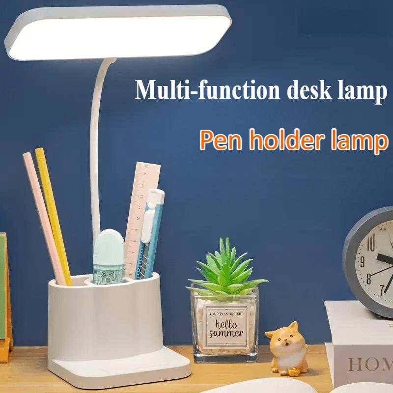 LED Vertikale Schreibtischlampe, Touch-Einstellbare Ladung, USB-Aufladung, mit Stifthalter, kann als Handyhalter Nachtlicht verwendet werden, 3 Farbtemperaturen