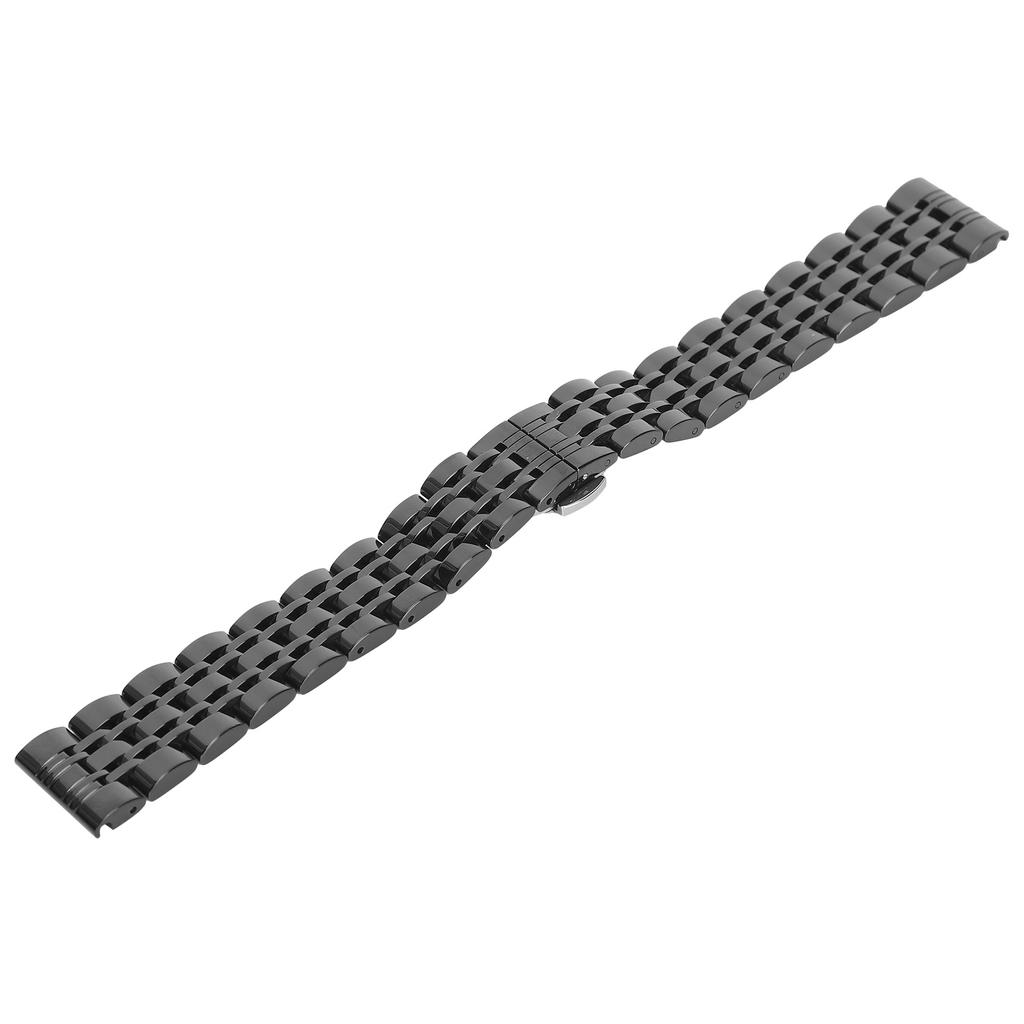 Watch Strap Black Professional Flat Watch Bracelet Strap Replacement Watch Band Accessory18mm 0.71in