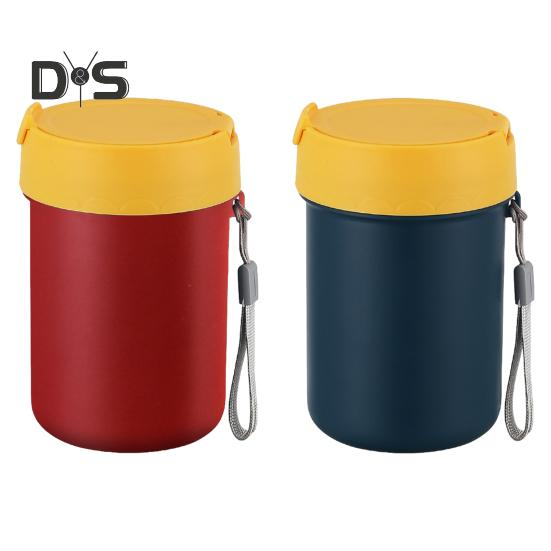 500ml izolovaný polévkový kelímek s přezkovým víkem Vakuová nádoba na potraviny Nepropustná nerezová nádoba na oběd s širokým hrdlem na horké jídlo