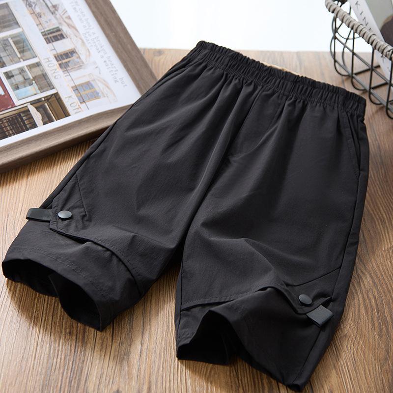 

Летние шорты для мальчиков Летняя одежда Укороченные брюки Детские брюки Верхняя одежда Спортивные брюки Шорты средней длины 140 чёрный