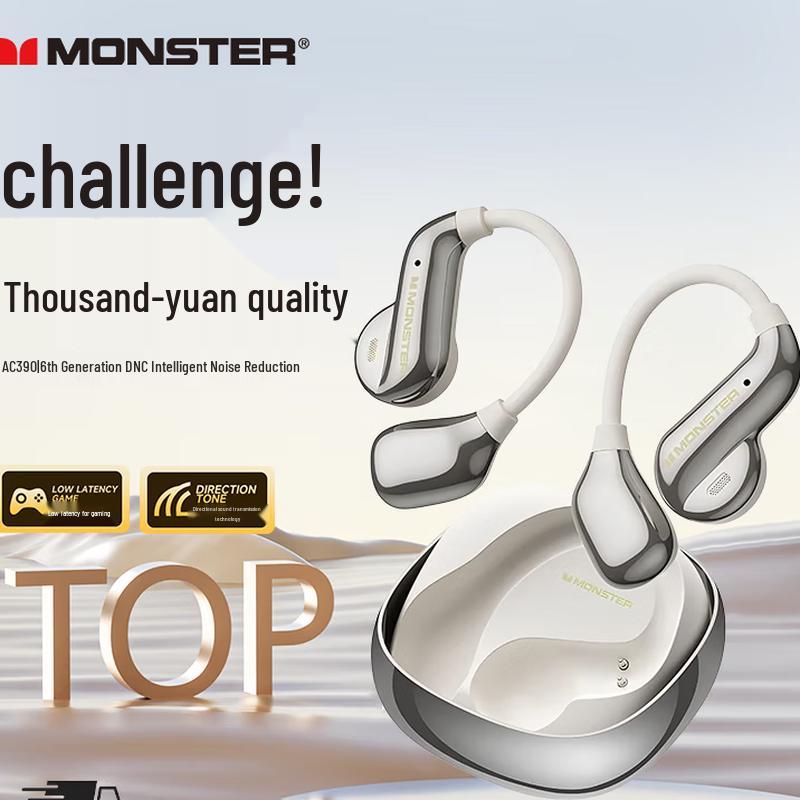 

Monster AC390 Wireless Ear-Hook Bluetooth Headphones