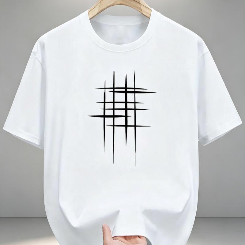 Unisexs Summer Fashionable Casual Loose Plus Size Compass Pattern Printed Sports Round Neck Short Sleeved Tshirt Top Fun Prints