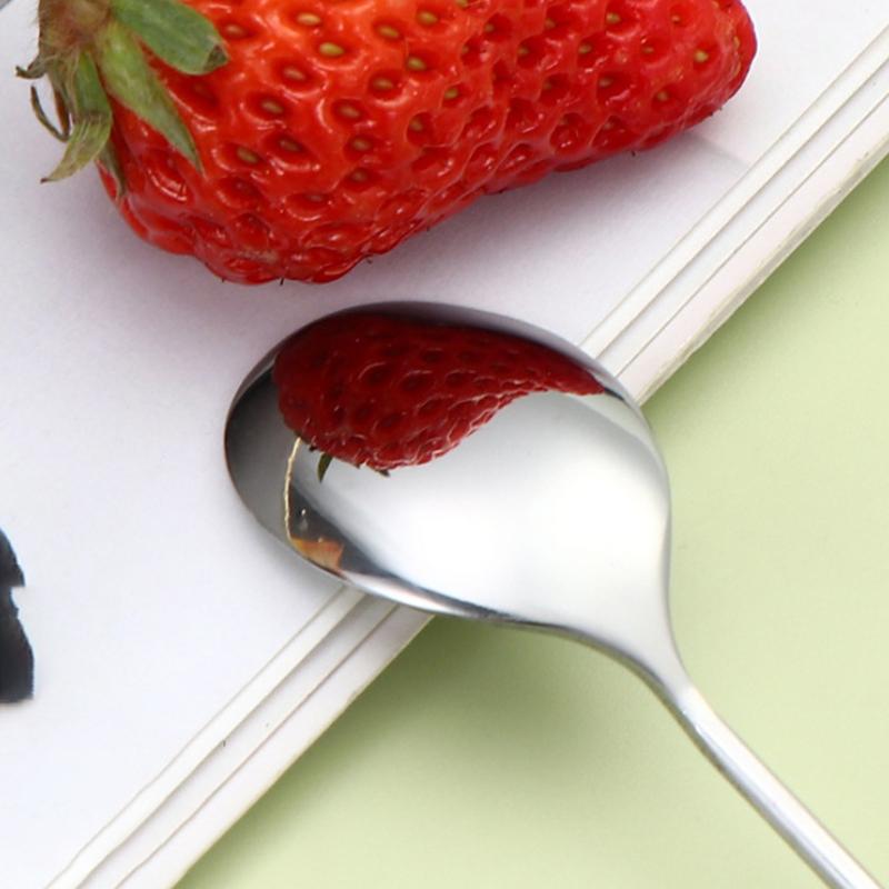 Diamond Spoon Fork Stainless Steel Long Stirring Spoon Exquisite  Teaspoon For Ice Cream Dessert Coffee Cocktail Mug