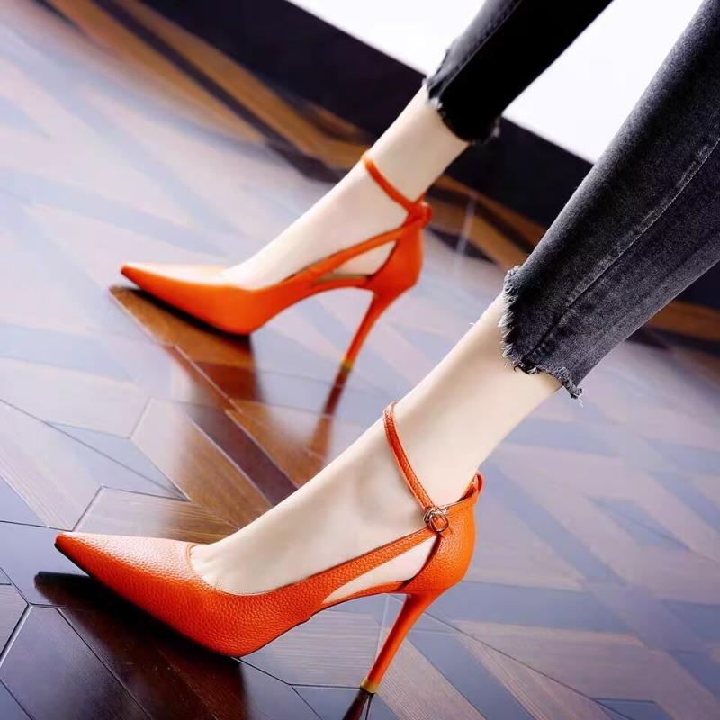 Fashion Women's Shoes 2025 New Shallow Women's High Heels Fashion Buckle Strap Party Pumps Women Sexy Pointed  Heels Women