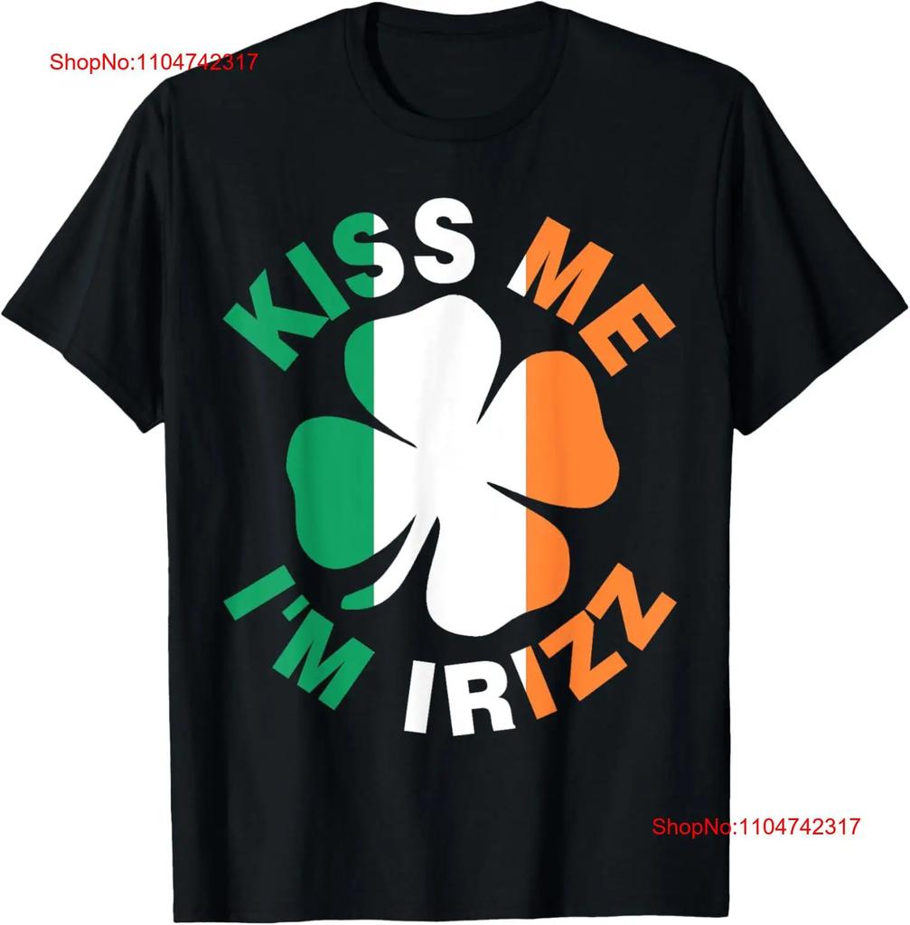 Kiss Me Im iRizz Irish Rizz St Patricks Day Shamrock Funny T Shirt vintage Washed graphic streetwear Unisex Stylish