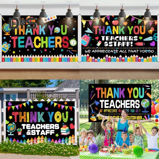 Öğretmenler Günü için Öğretmen ve Personel Teşekkür Arka Plan Afişi Öğretmen Takdir Haftası Sınıf Okul Ofis Dekorasyonu