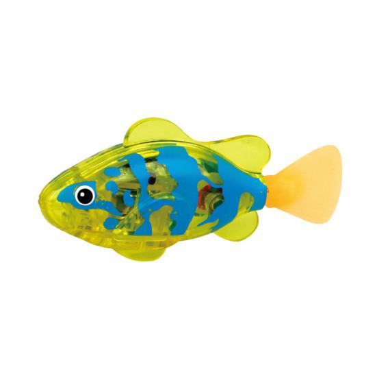Magic Water Activated Glowing Swimming Fish Waterproof Interactive Robot Fish with Electric Movement Neon Deep-Sea Disco Bath Toy