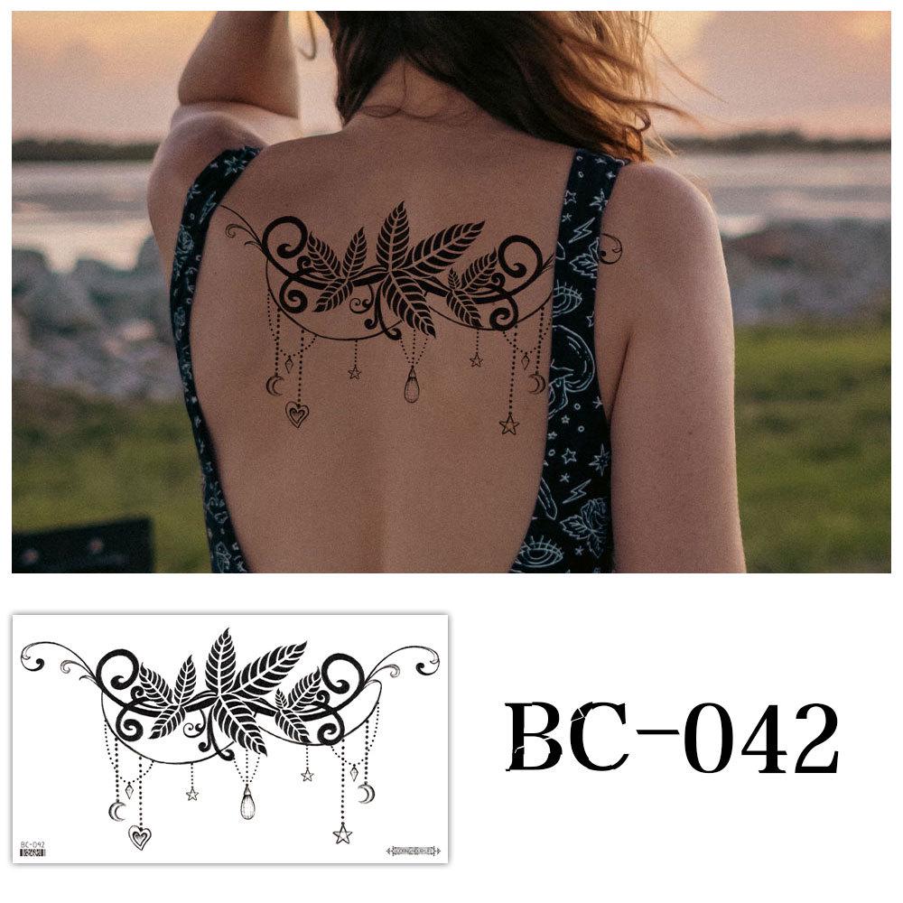 Waterproof Sexy Floral Tattoo Stickers for Chest & Clavicle