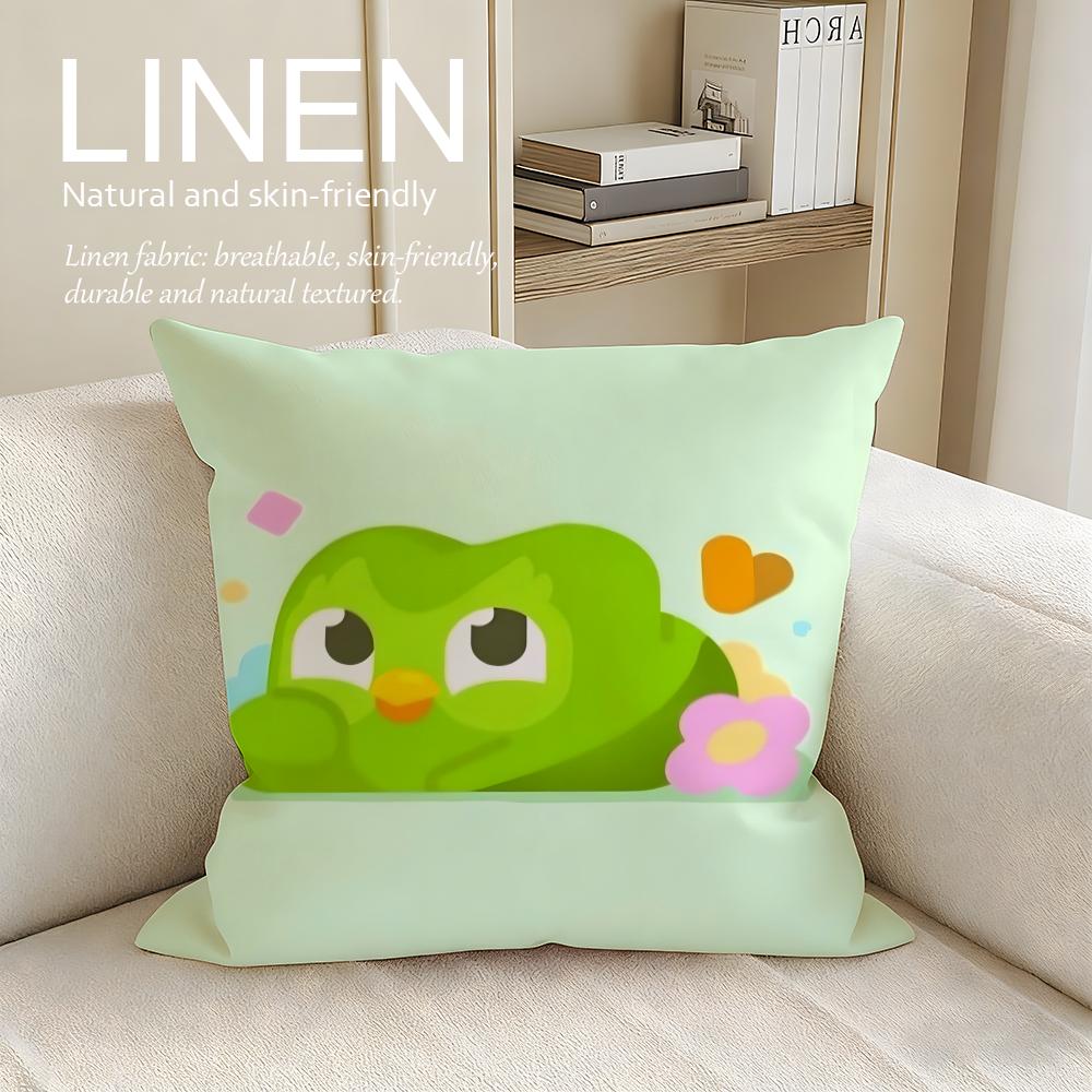Game Duolinggo Cushion Cover Pillowcase Set Pcs x x Breathable Washable Sofa Cushion Cover