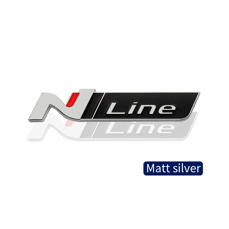 CMQW3 N N LINE Emblem METALL Heckklappe Auto Kühlergrill Abzeichen Aufkleber Für Hyundai I10 I20 I30 I40 IX20 IX35 Tucson Solaris Azera Zubehör