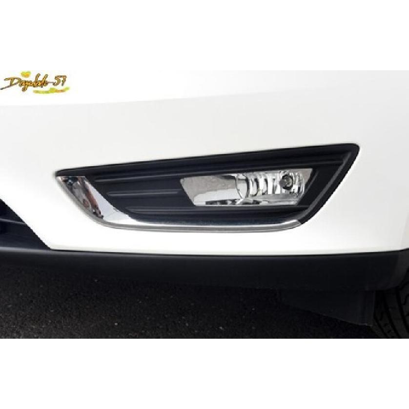 Chrome Front bumper Fog Light Lamp Cover Trim 2PCS For Ford Focus 2015-2018 New