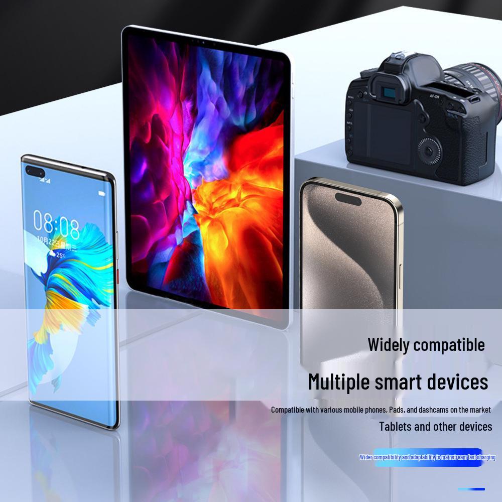 120W Super Fast Car Charger: Flash Charge, Retractable Cable, 4-in-1 Cigarette Lighter.