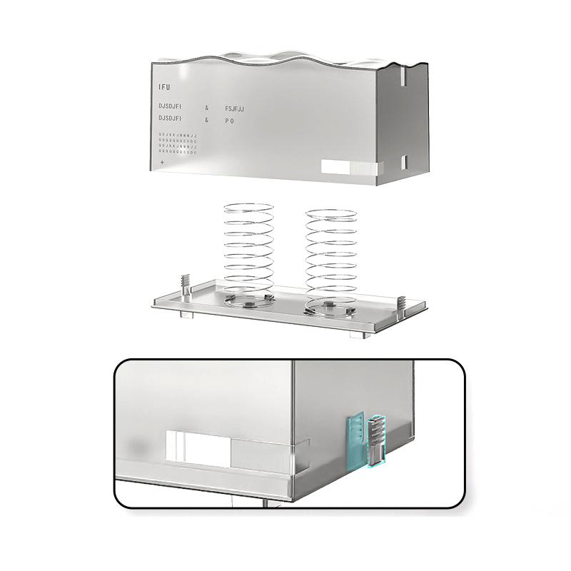 Stolní krabička na kapesníky, kreativní průsvitné pouzdro na kapesníky s pružinou, severský styl, kuchyňská krabička na ubrousky, koupelnová krabička na kapesníky