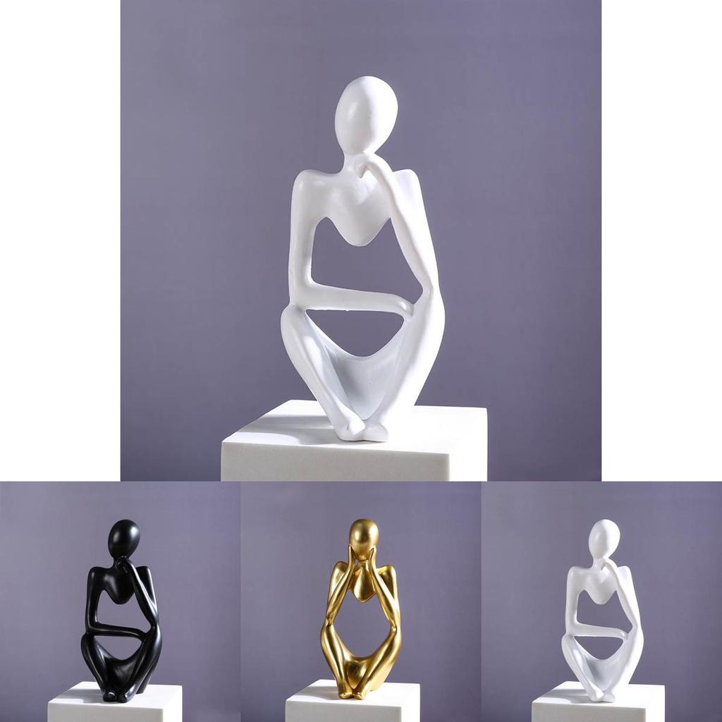 Resin Thinker Sculpture Statue Figurine Modern Abstract Home Decor Gift