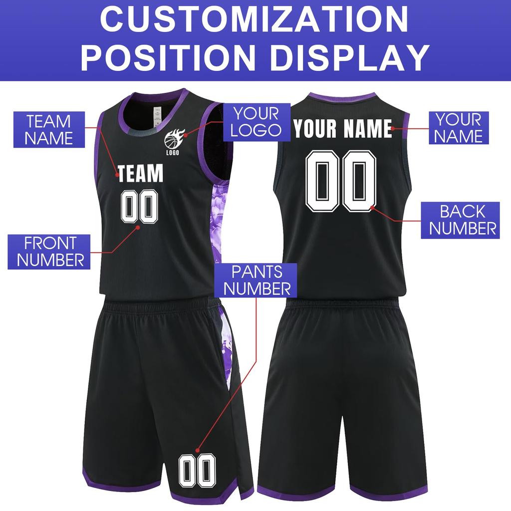 Anpassbares Basketball-Trikot und Shorts-Set Personalisierte Teamuniformen Ärmellose Sportbekleidung Leichtes atmungsaktives Gewebe für Erwachsene und Jugendliche