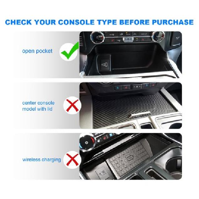 For -2025 Ford F150 Accessory Center Console Storage Box Cubby Storage Tray