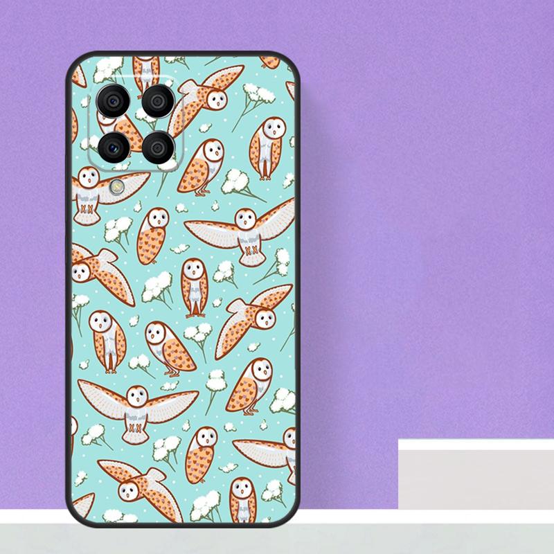 Cute Owl Cartoon For Samsung Galaxy M13 M33 M53 M12 M32 M52 M14 M34 M54 M20 M51 M21 M30s M31s M15 M55 Case