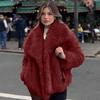 Winter Coats for Women Big Collar Fluffy Faux Fur Coat Women Plush Jacket Vintage Loose Short Female Outerwears