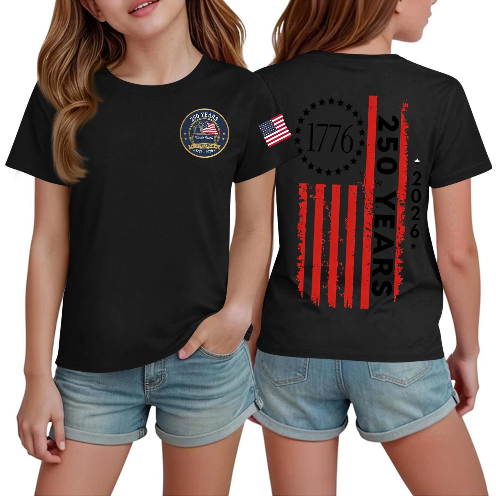 

Kids Print Round Neck Short Sleeve Casual T-shirt 100