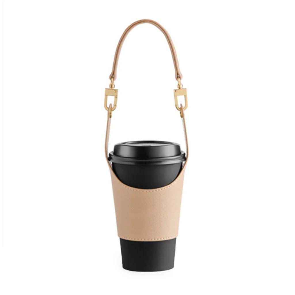 Insulated Coffee Mug Sleeve with Adjustable Strap Portable Protective Cover Cup Holder for Office Or Outdoor Use
