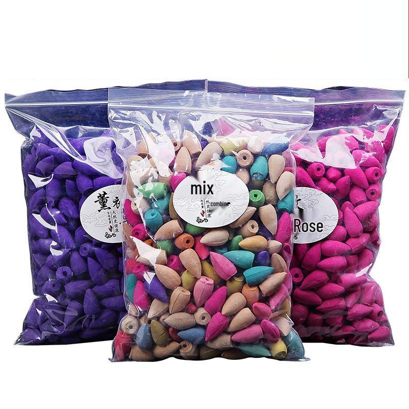 Благовонные конусы с обратным потоком: Агаровое дерево, Плывущее облако, Декоративный - Доступен в упаковках по 60, 120 или 280 штук 60-piece Lavender