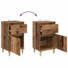Nightstand with Drawers Reclaimed Wood Look 40 x 35 x 70 cm Particleboard