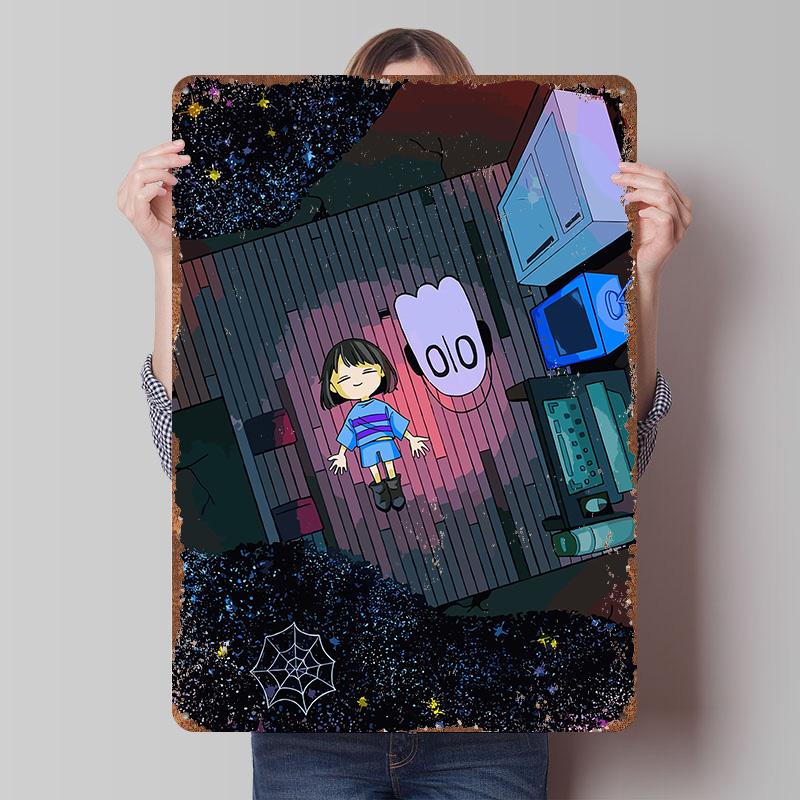 Undertale Tinplate Poster Customized Wall Art Vintage Retro Metal Signs for Room Ornaments Decoration At Home Decor Items Gaming