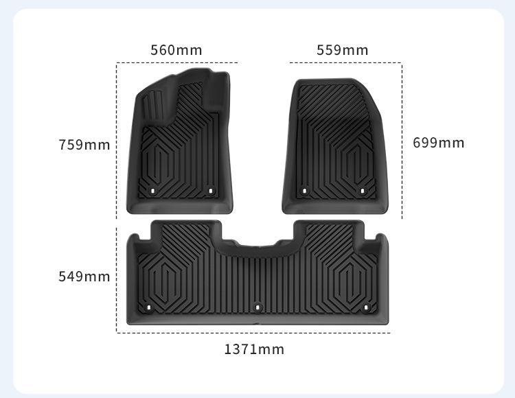 Compatible TPE Floor Mats for 25 Shangjie H5 Models - Vehicle-Specific, All-Weather Trunk Mats Included