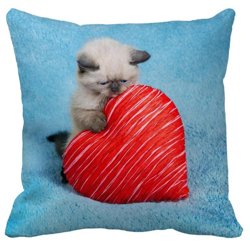 Lovely Pet Cat Pillow Cases Sleeping Bubble Black Cats Animal Cushion Cover Sofa Living Room Home Decorative Custom Pillowslip