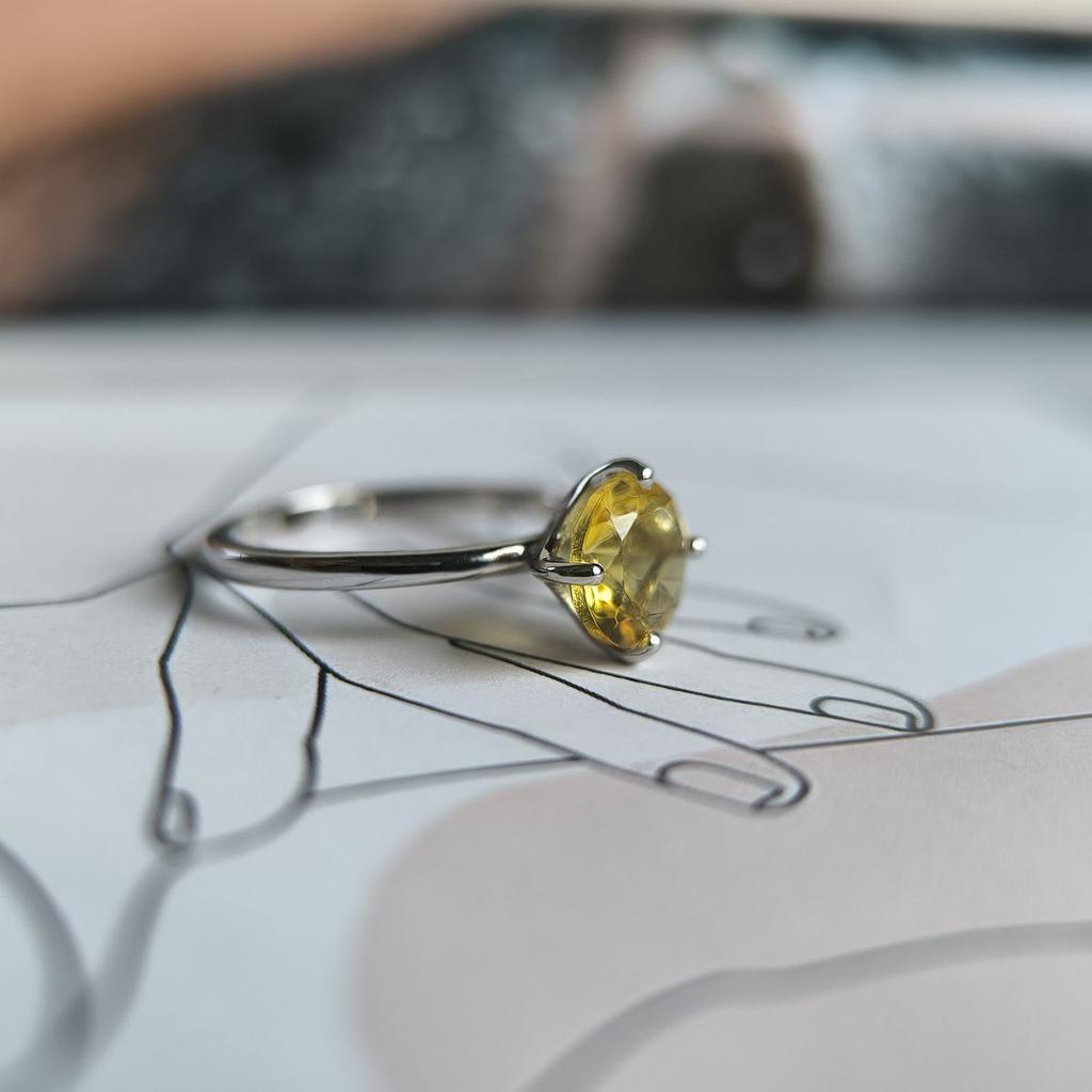 Silberring mit Citrin nano 1,498 ct, Produktgewicht 2,29 g (2190158)