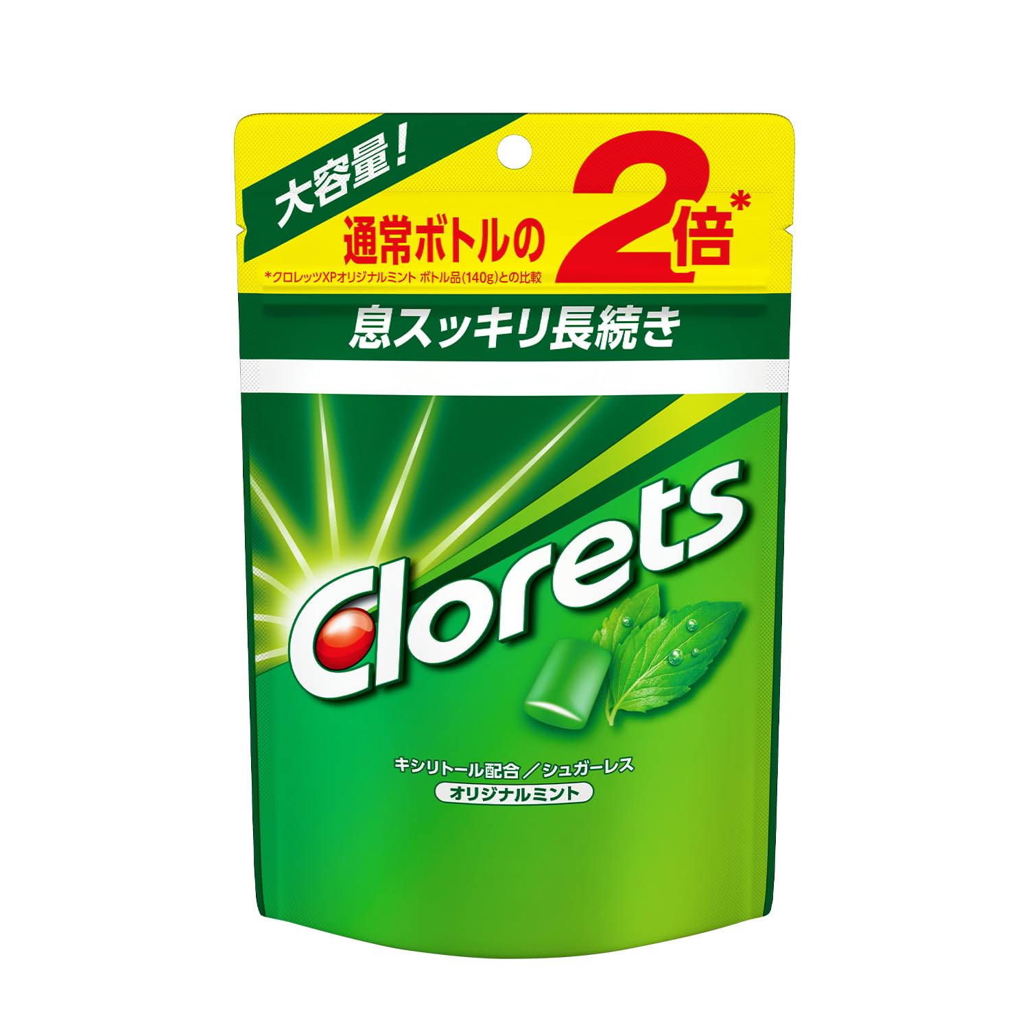 Clorets Original Mint Stand Pouch Gum Large Capacity 280g