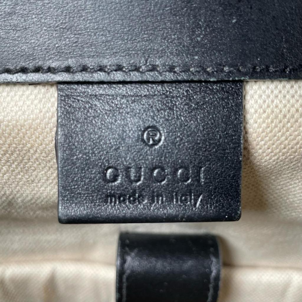 GUCCI Backpack GG emboss Backpack Â· Daypack leather black unisex 625770 Used