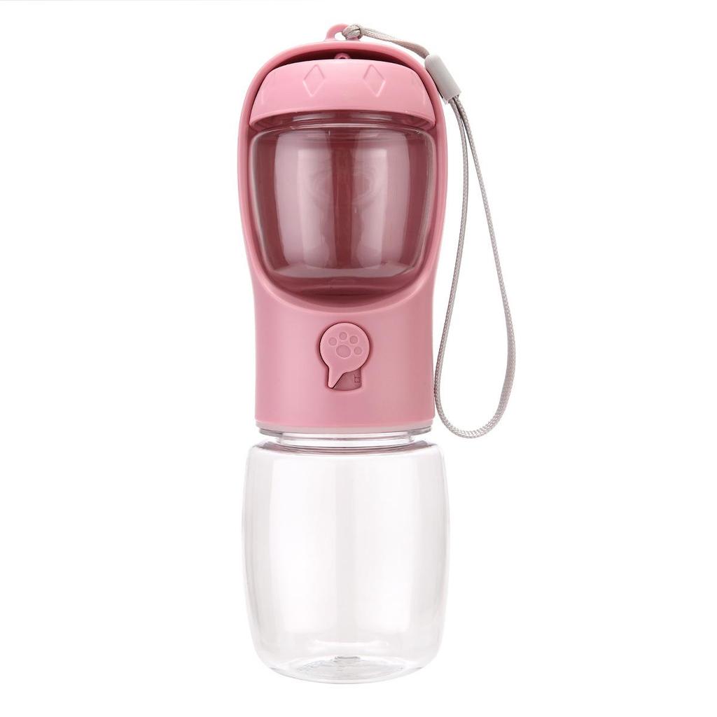 Portable Dual Pet Water & Food Cup for Dogs & Cats - Ideal for Outdoor Walks and Travel.