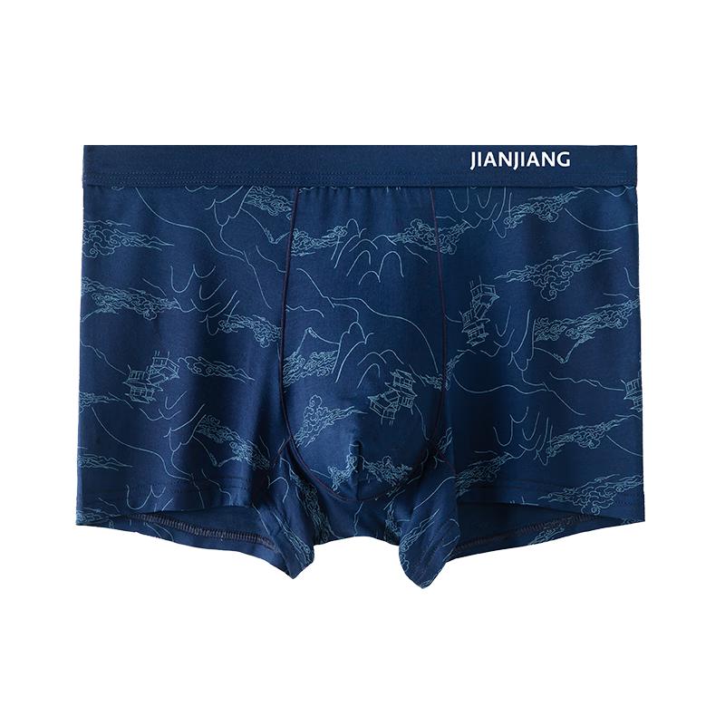 

Мужские трусы-боксеры Jianjiang 60-х годов из модала 5A с антибактериальным принтом (3-Pack) L