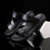 Summer Sandals for Men Outdoor Casual Sport Slippers PU Leather Non-slip Breathable Roman Shoes Beach Flip-Flop Garden Shoes
