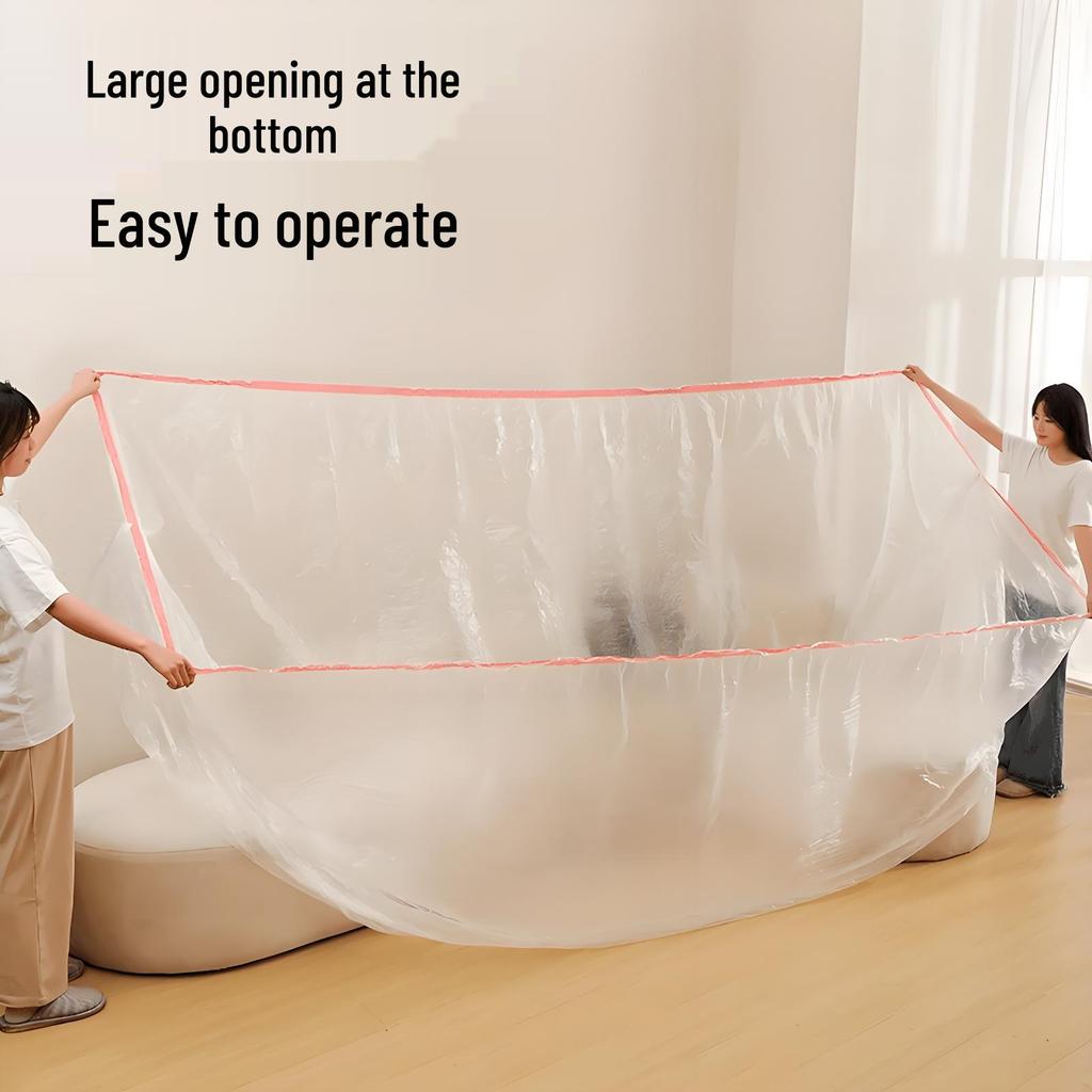 Elastic Drawstring Sofa & Bed Dust Cover - Disposable Protective Film