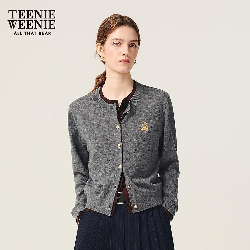 Teenie Weenie Women's Machine Washable Wool Faux Two-Piece Cardigan