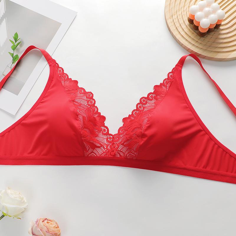 Sexy French Ultra-thin See-through Lace Bra for Large Breasts