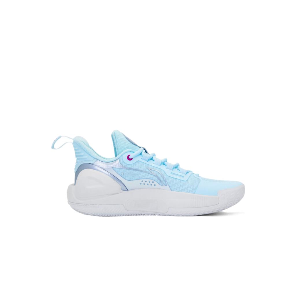Li Ning Speed 9 Ice Blade Cushioning Rebound Slip Resistant Low top Basketball Shoes Men's Blue ABPT001-6()